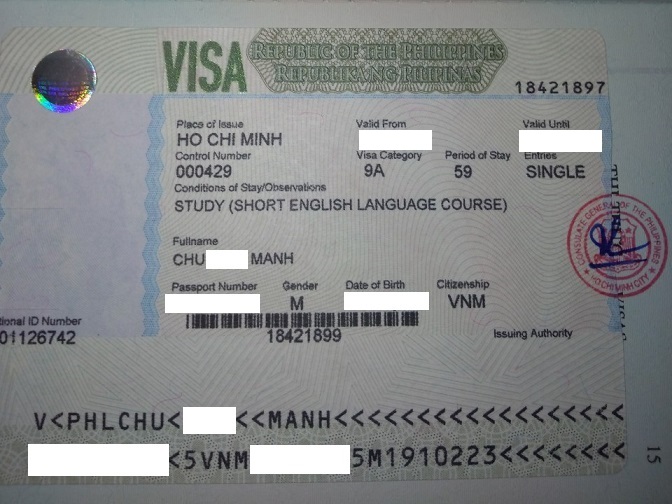 Visa du học Philippines - Mr. Mạnh Chu